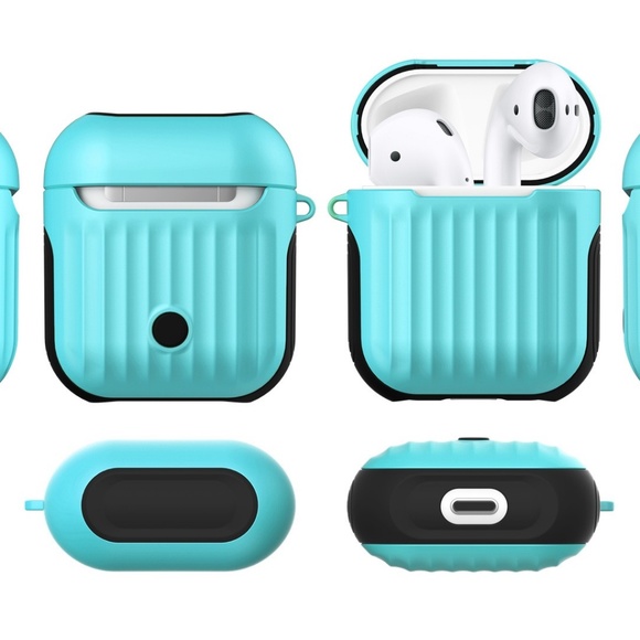 Metal Like Suitcase 2 Layers AirPods Case Cover - Picture 6 of 8